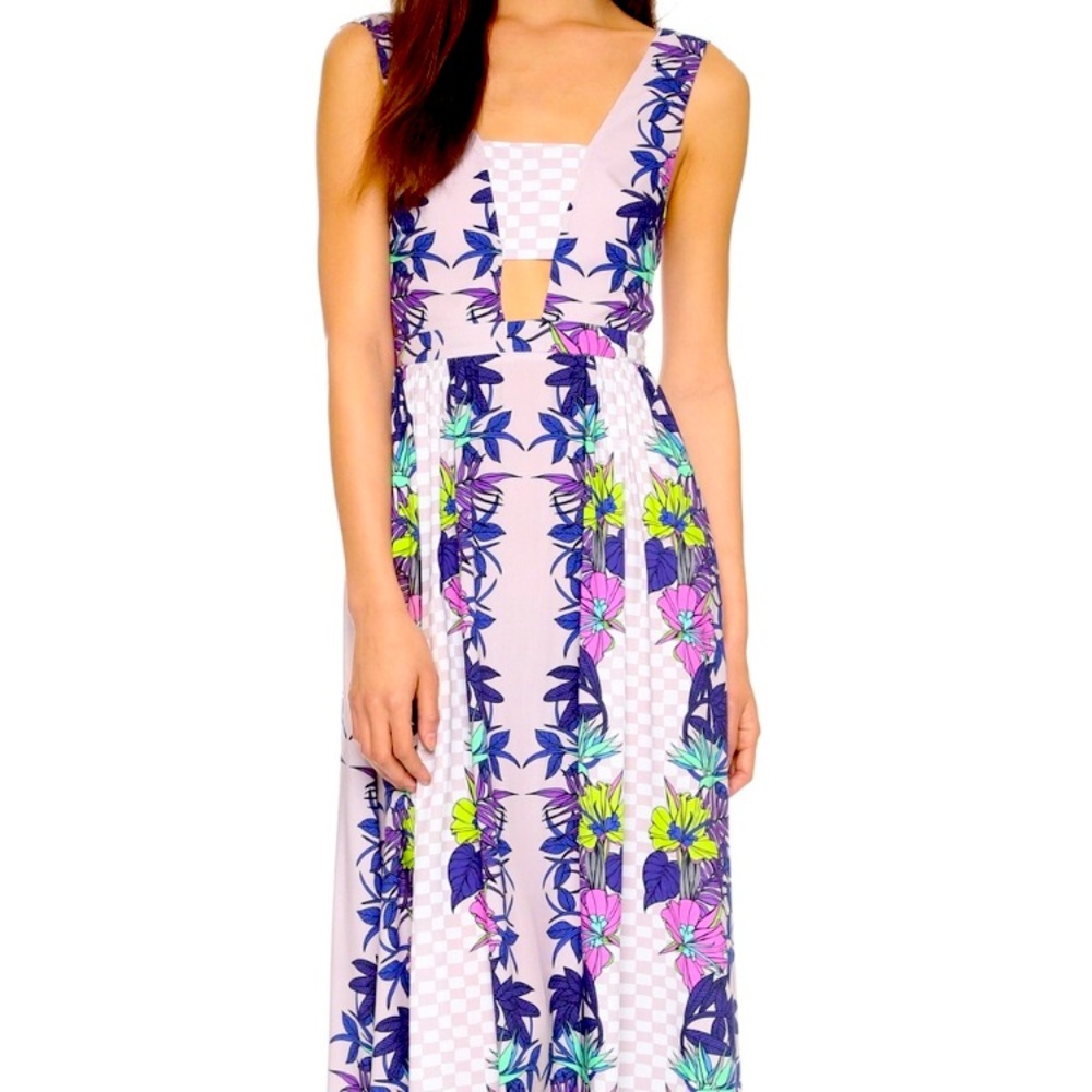 Mara Hoffman deep V Jardin dress size L